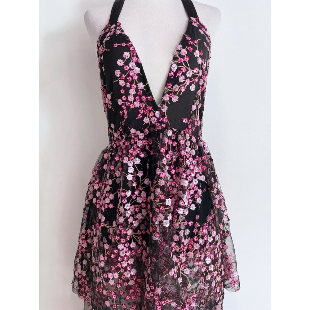 Rare NWT For Love and Lemons Beaded Gibson Cherry Blossom Floral Sheers Dress S - Picture 7 of 16